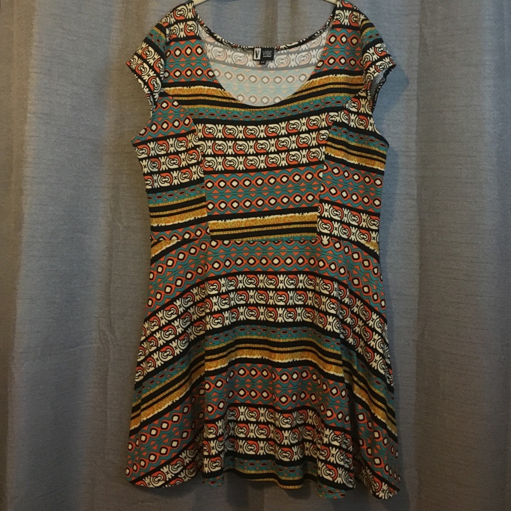 Printed skater dress