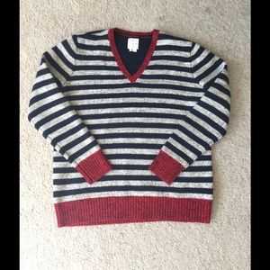 Trademark wool stripped sweater