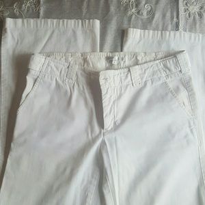 White Wide leg cotton pants