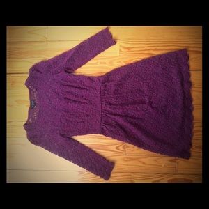 Topshop Lace Maroon Dress