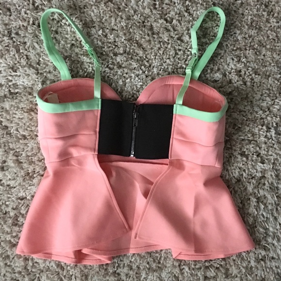 ☀️ super summer sale ☀️ peach and mint peplum - Picture 2 of 5