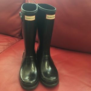 Kids Hunter rain boots with reflectors