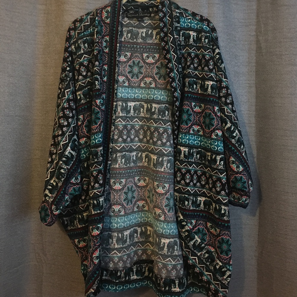 Printed cardigan