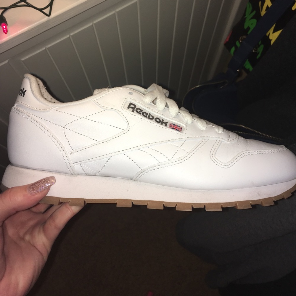 Reebok white gum bottom classics