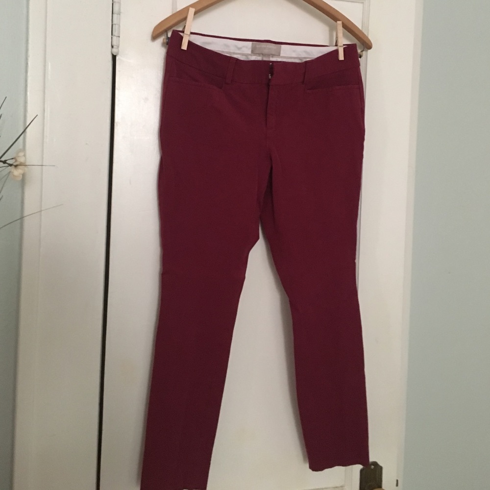 Banana Republic Maroon Red Sloan Fit Pants