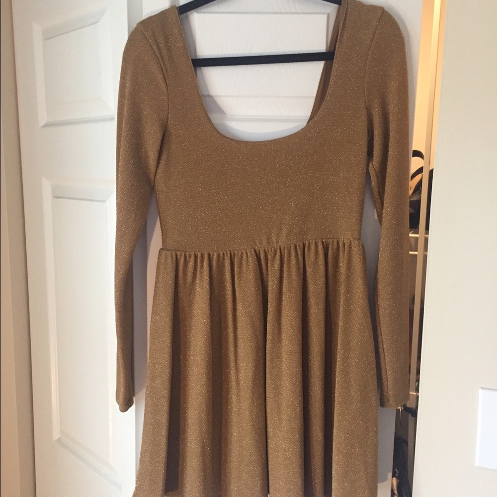 Free People gold dress