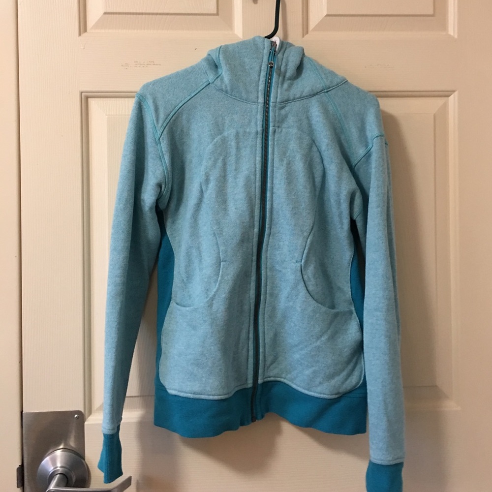 Teal lulu lemon scuba hoodie