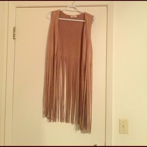 Suede tan vest