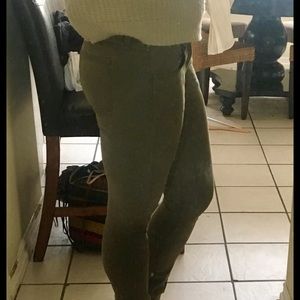 Carmar Olive Green Tencel Jeans-Midrise Skinny 28