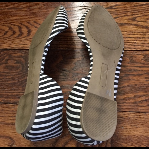EUC Striped D'Orsay Flats - Picture 3 of 3