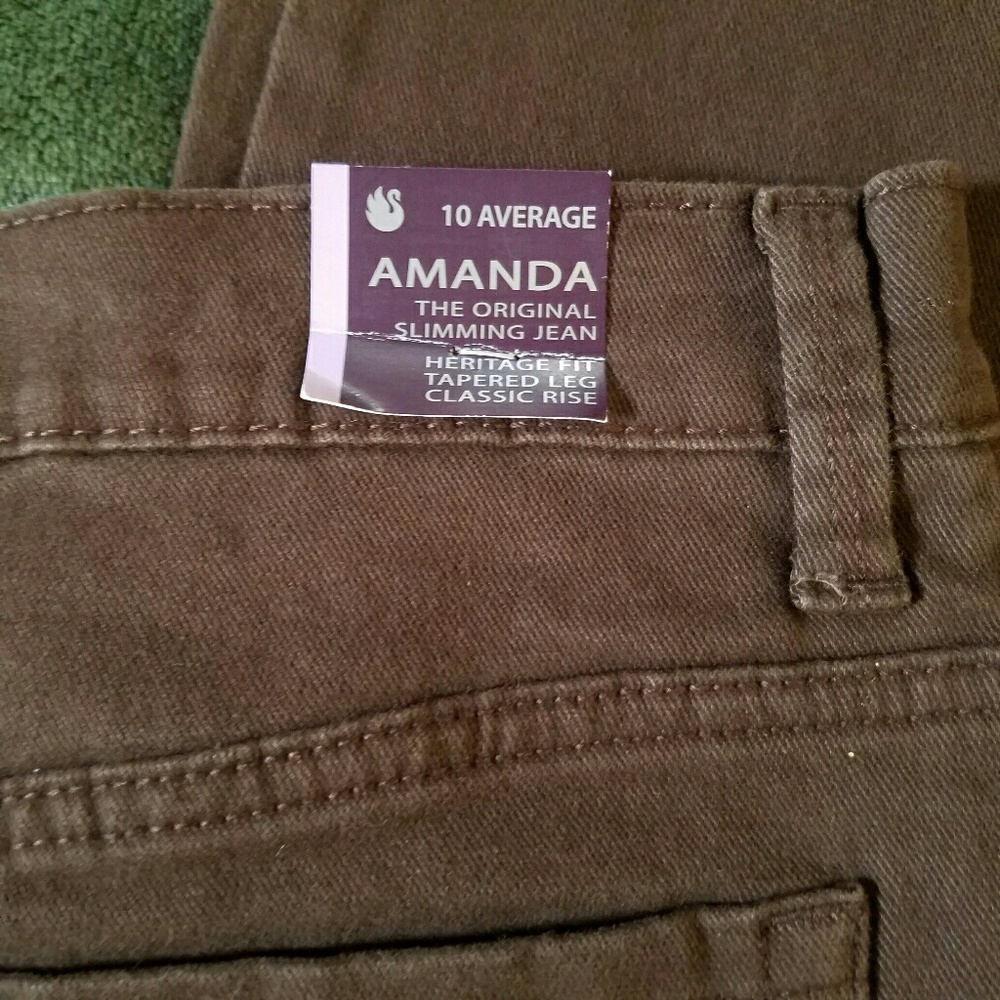 Gloria Vanderbilt I Amanda Jeans Brown 10 Average
