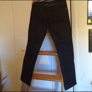 Goldsign black waxed jeans