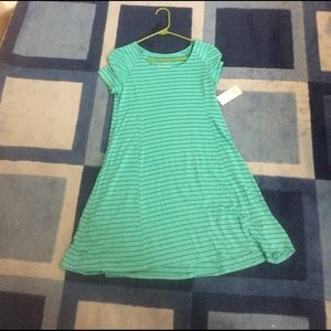 Turquoise striped dress