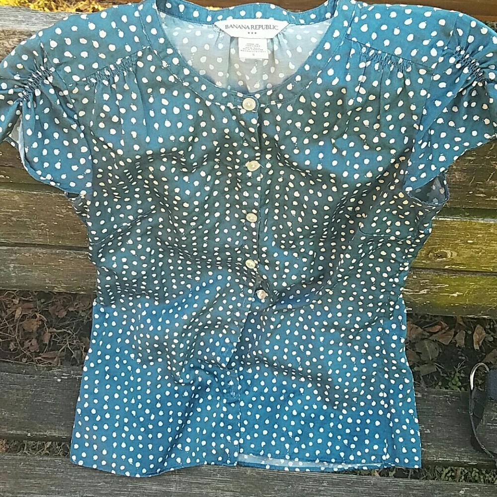 Polka dot button up blouse