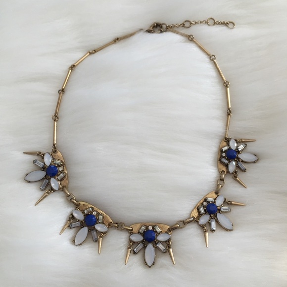 "Nora" Necklace || Clear Crystal & Gold Statement - Picture 2 of 7