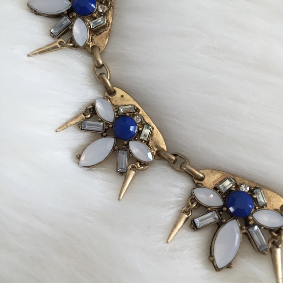 "Nora" Necklace || Clear Crystal & Gold Statement - Picture 3 of 7