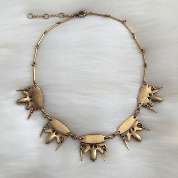 "Nora" Necklace || Clear Crystal & Gold Statement - Picture 5 of 7