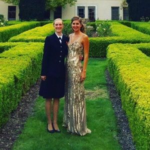 Gorgeous gold sequined formal gown!