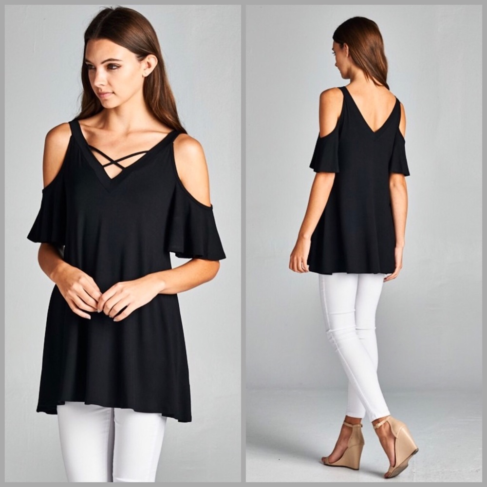 Flutter Sleeve Tunic Top - Picture 3 of 4