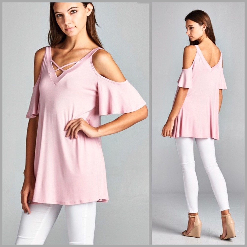 Flutter Sleeve Tunic Top - Picture 4 of 4
