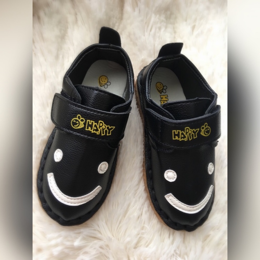 Black Smiley Face Shoes