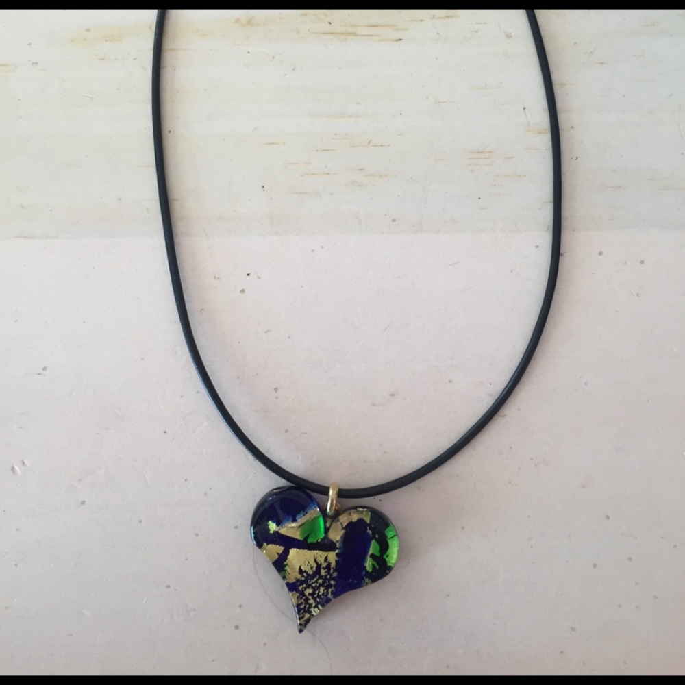 Murano Glass Heart Necklace