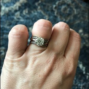 Wedding Band JACKET size 5.5 White Gold