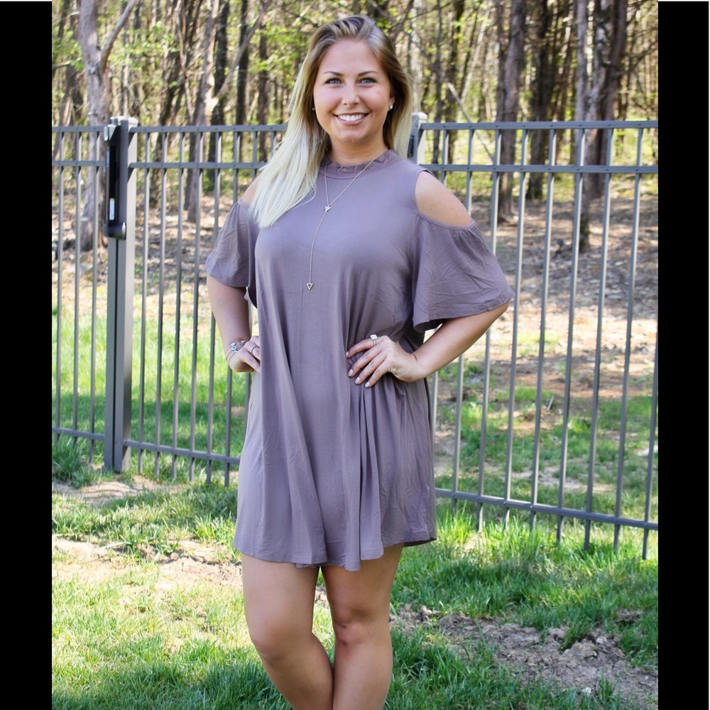 Cold shoulder swing dress❤️