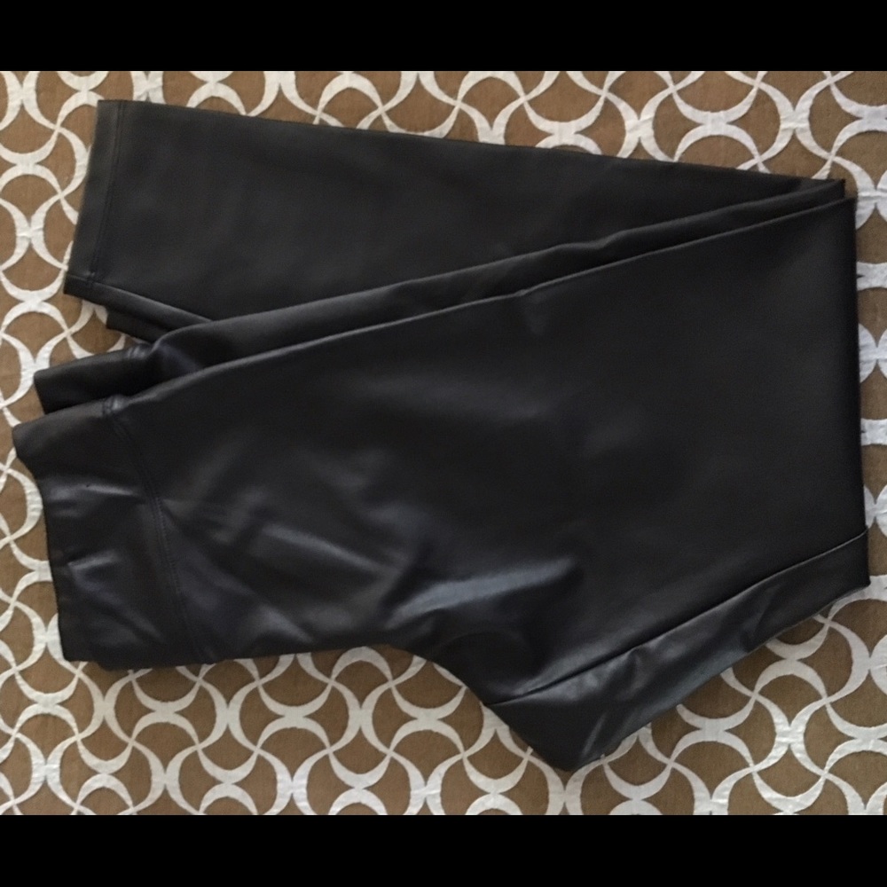 Faux leather pants