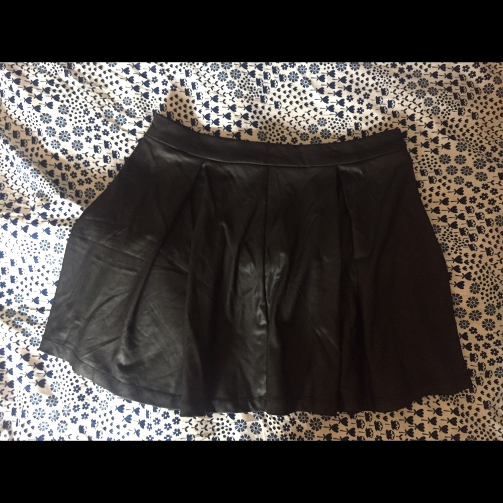 Faux leather skirt