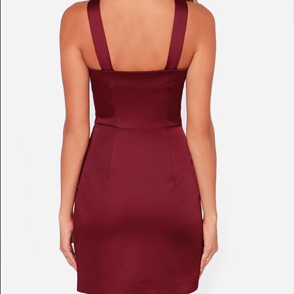 Stylestalker Burgundy Red Mink Dress - Picture 2 of 6