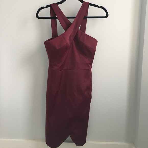 Stylestalker Burgundy Red Mink Dress - Picture 4 of 6