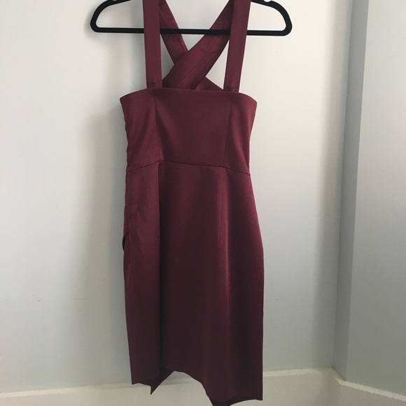 Stylestalker Burgundy Red Mink Dress - Picture 5 of 6