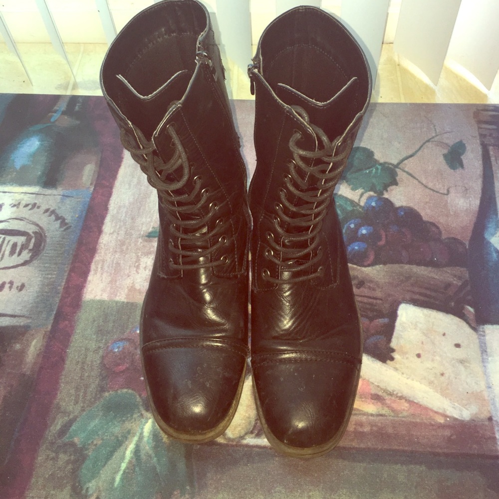 Leather boots