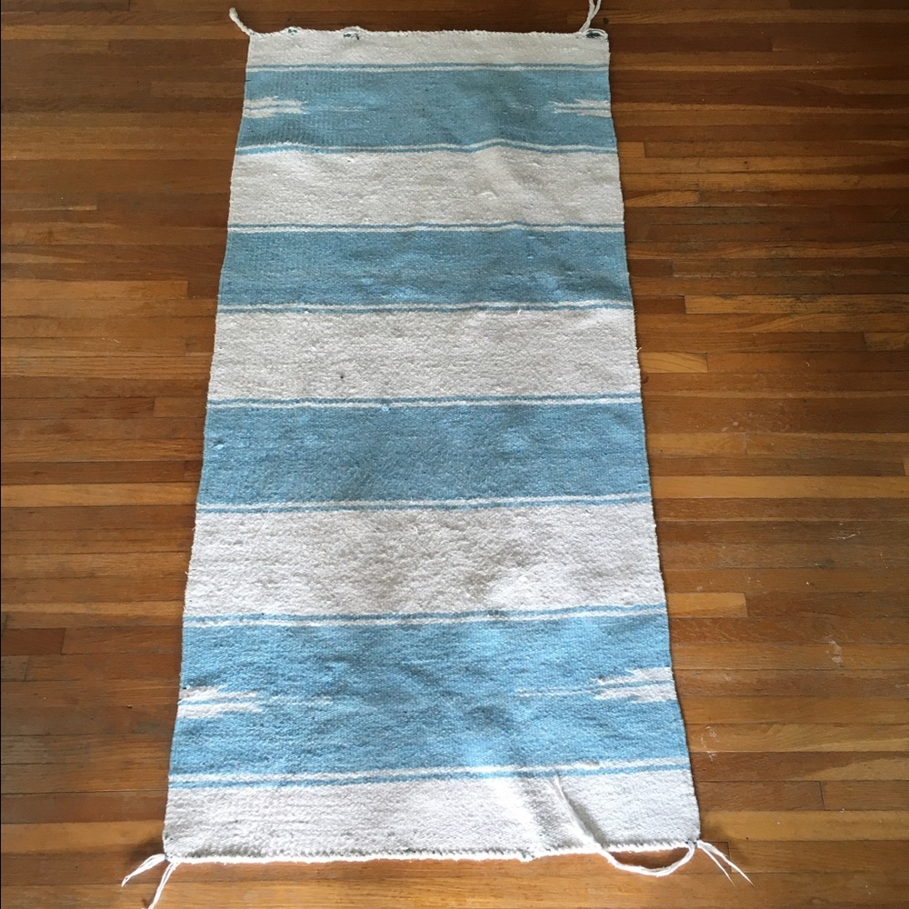 Vintage Mexican Blanket Rug