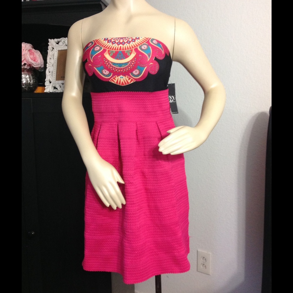 NWT Pink Bandage Flare Dress size XS