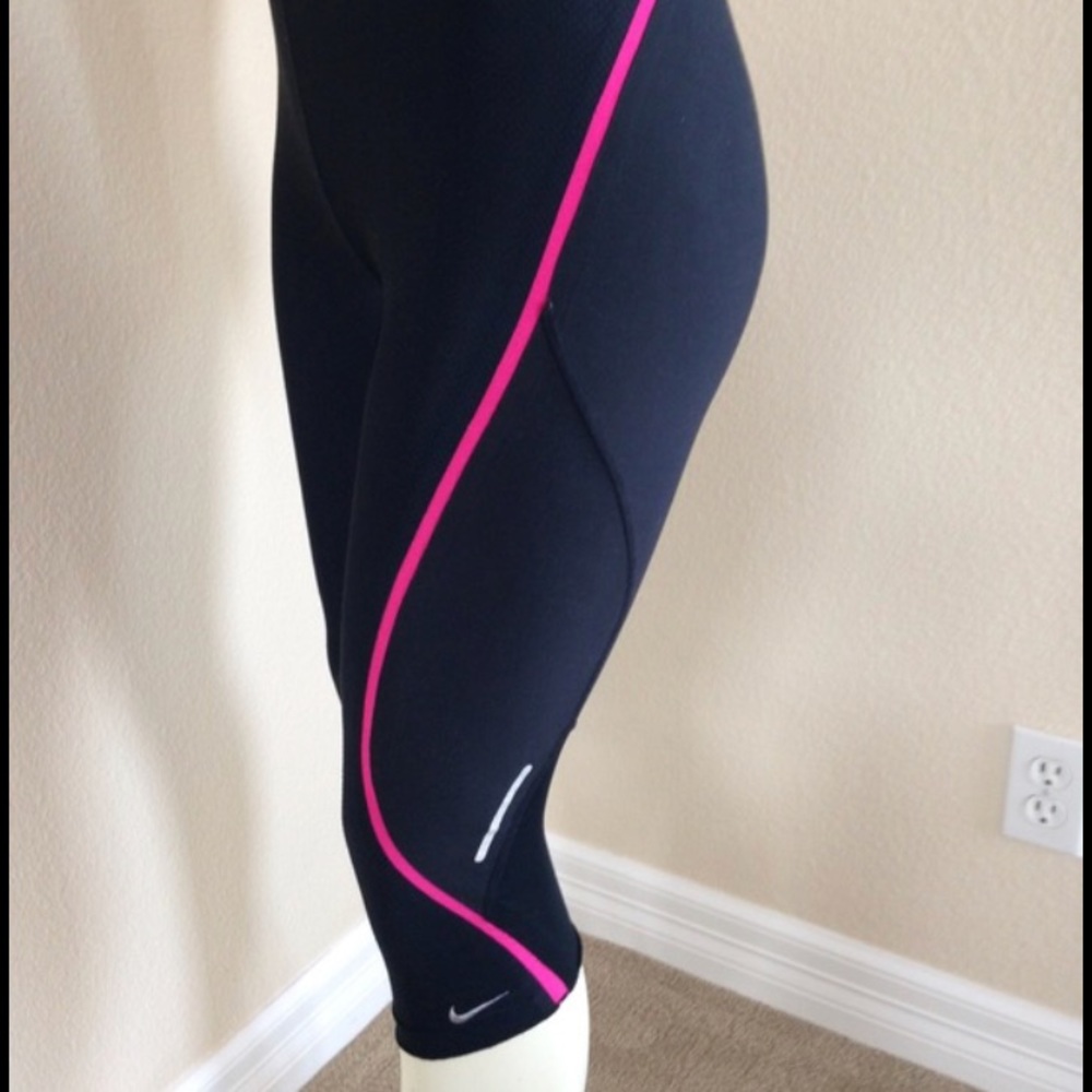 Nike Pink & Black Capris