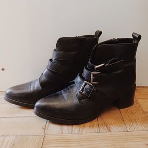 ASOS Leather Buckle Boots