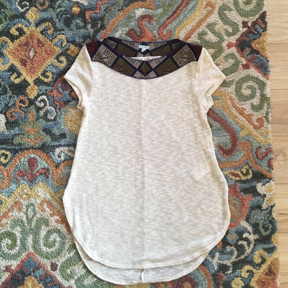 Urban Outfitters sheer top with tribal collar