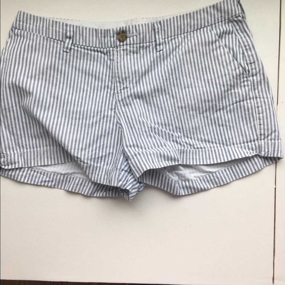 Blue and white shorts