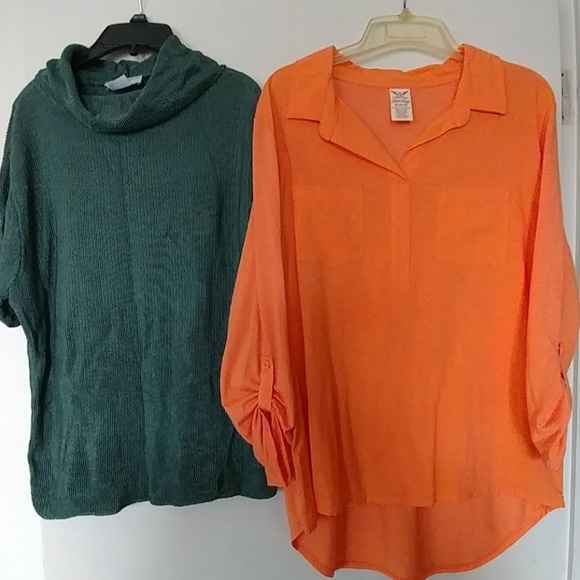 WOMEN'S SS SHIRTS. COWL NECK MESH NWOT COLLARED - Picture 8 of 8
