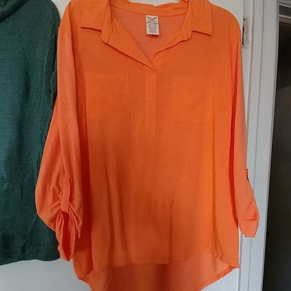 WOMEN'S SS SHIRTS. COWL NECK MESH NWOT COLLARED - Picture 2 of 8