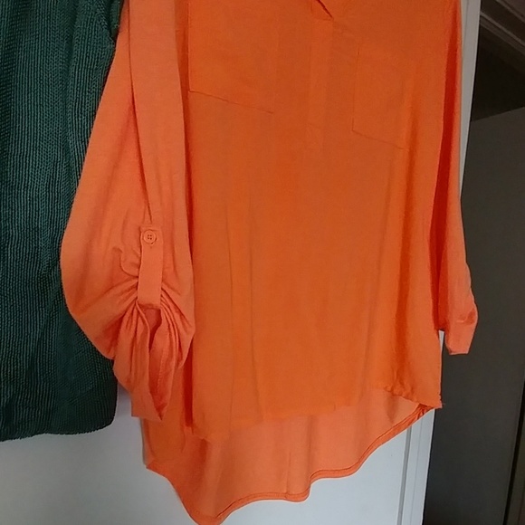 WOMEN'S SS SHIRTS. COWL NECK MESH NWOT COLLARED - Picture 4 of 8