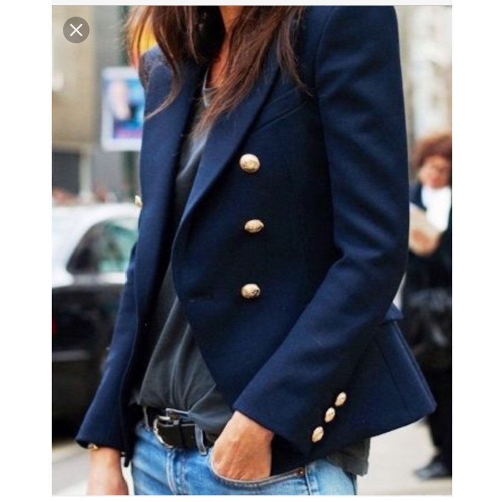 Vintage Navy Blue Nautical Blazer