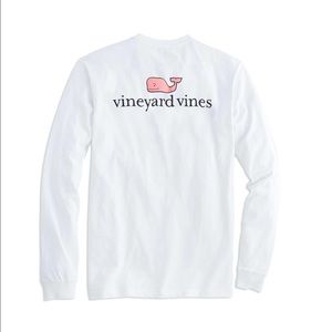 VINEYARD VINES long sleeve white logo tee