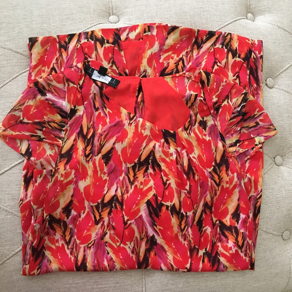❌donated Nine West Red Orange Dress - Picture 2 of 5
