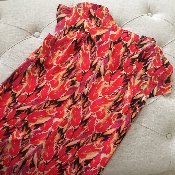 ❌donated Nine West Red Orange Dress - Picture 4 of 5