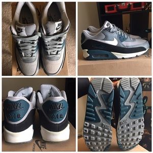 Used Air Max 90 PRM Wolf Gray/Turquoise Men Sz 9