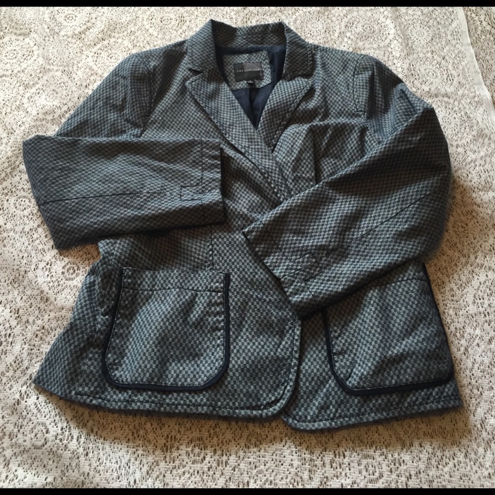 The Limited Cotton/Lined Blazer, Piped Pockets