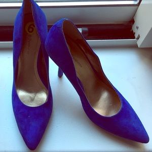 Never worn band new blue suede shoes!